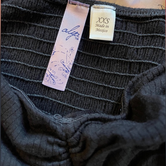 ‼️5 for $25 / ALYA Black Dress‎ Ruffle Sleeves XXS - Picture 2 of 10